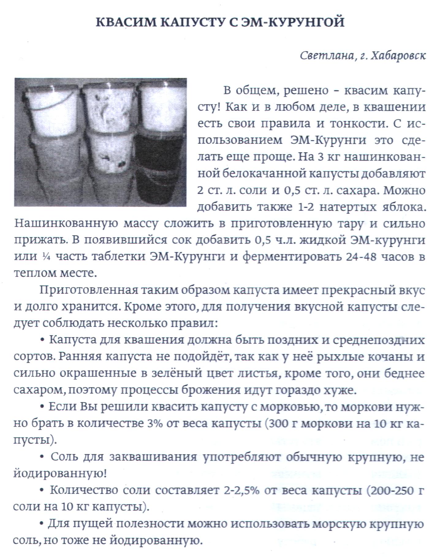Капуста с ЭМ-курунгой